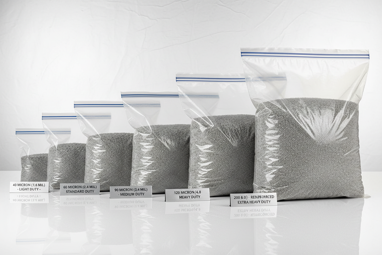 Industrial Zip Bag Thickness Guide