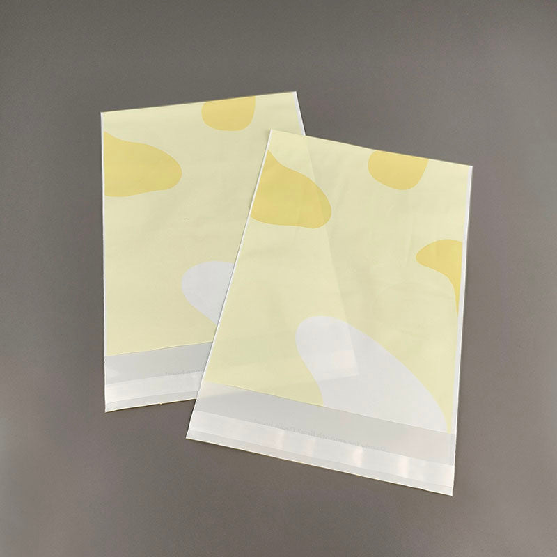 Custom Cartoon Pattern Printed Yellow LDPE Self-Adhesive Bag