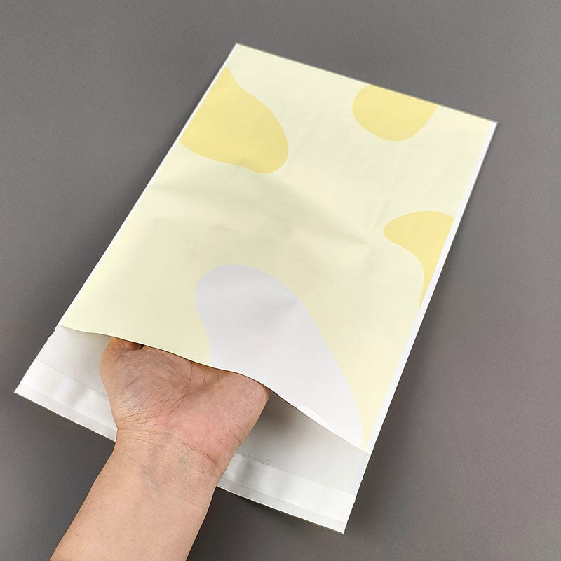 Custom Cartoon Pattern Printed Yellow LDPE Self-Adhesive Bag