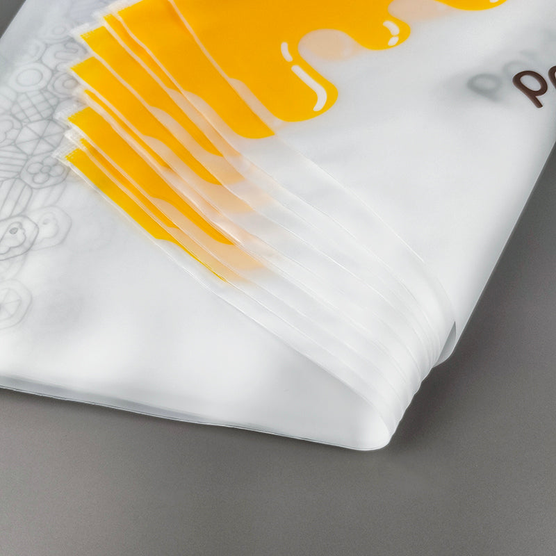 Custom Yellow and White Pattern Printed LDPE Zipper Bag