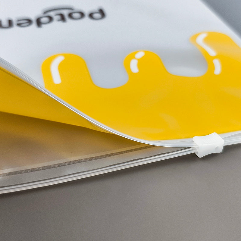 Custom Yellow and White Pattern Printed LDPE Zipper Bag