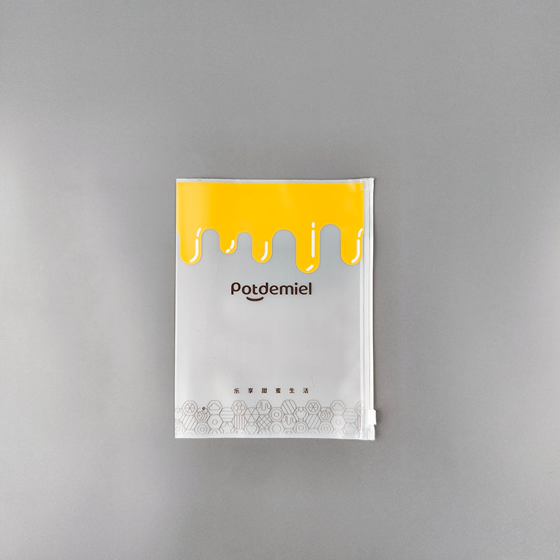 Custom Yellow and White Pattern Printed LDPE Zipper Bag