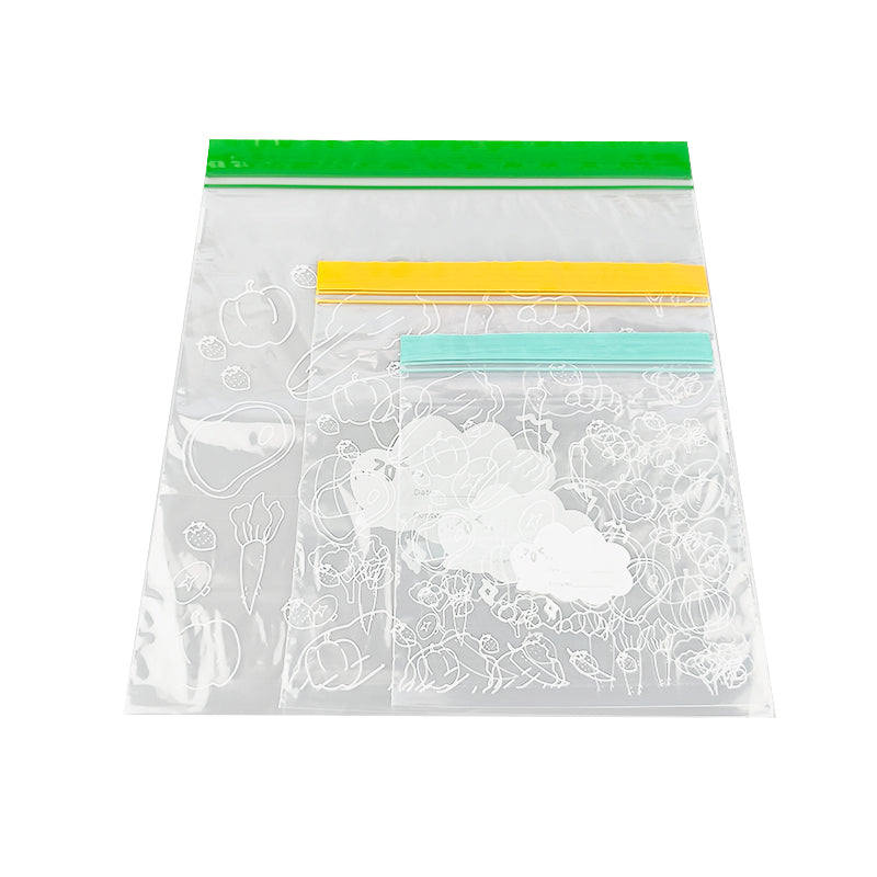 Food Grade LDPE 3-Color Printed Zip Lock Fresh-Keeping Bag