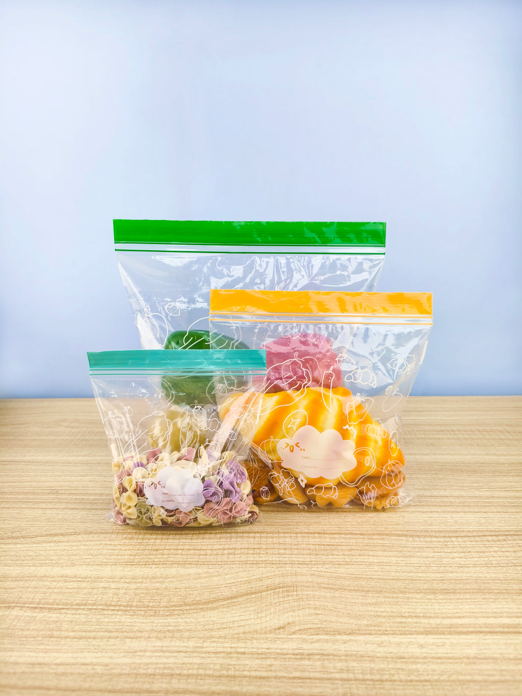 Food Grade LDPE 3-Color Printed Zip Lock Fresh-Keeping Bag