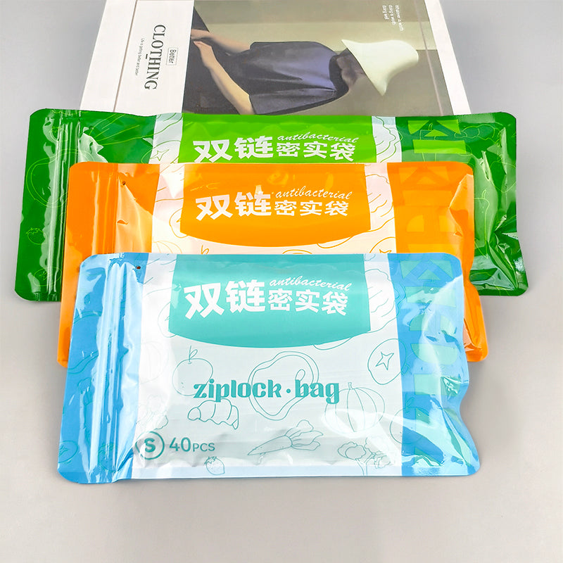 Food Grade LDPE 3-Color Printed Zip Lock Fresh-Keeping Bag