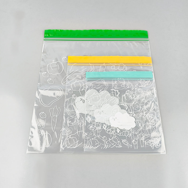 Food Grade LDPE 3-Color Printed Zip Lock Fresh-Keeping Bag