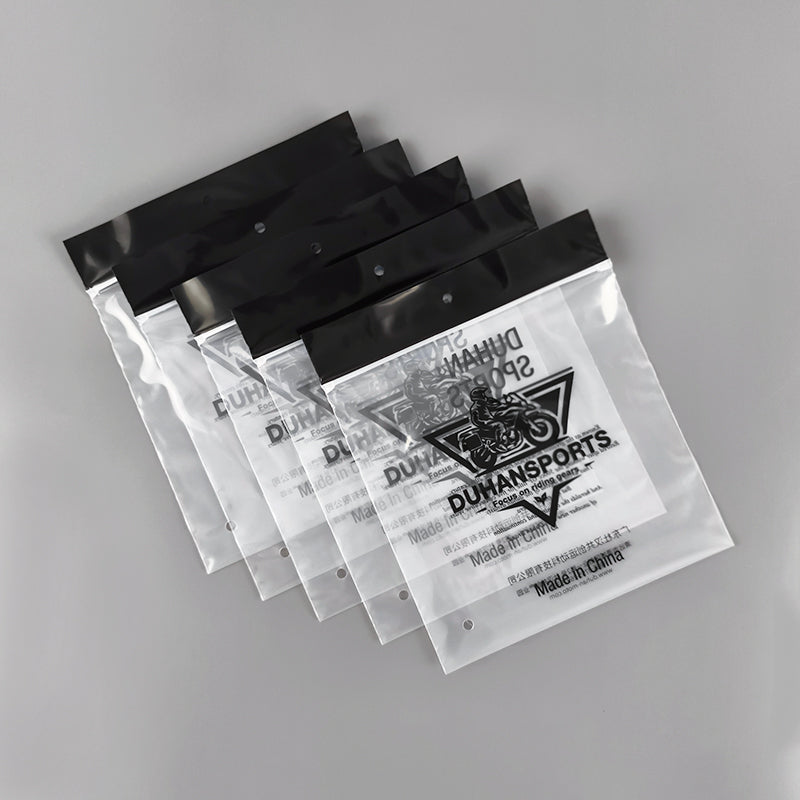 Gravure Printed Black Pattern LDPE PE ZipLock Bag