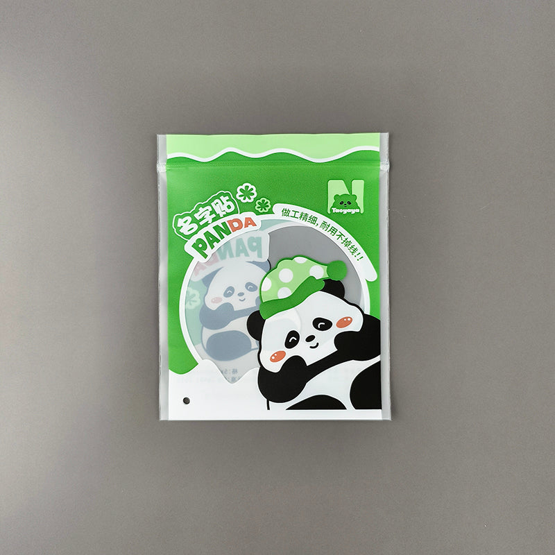 Gravure Printed Green Panda LDPE PE Zip Lock Bag