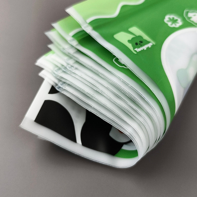 Gravure Printed Green Panda LDPE PE Zip Lock Bag