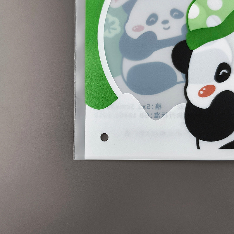 Gravure Printed Green Panda LDPE PE Zip Lock Bag