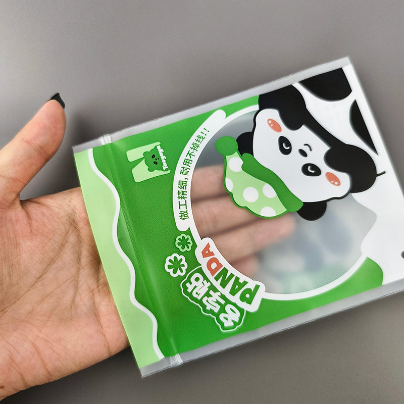 Gravure Printed Green Panda LDPE PE Zip Lock Bag
