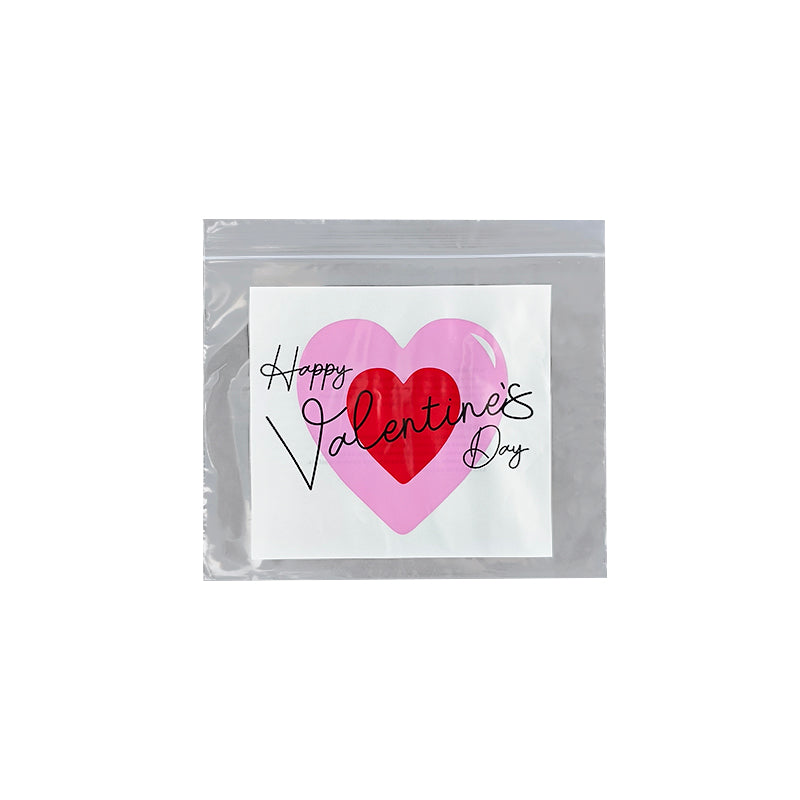 Gravure Printed Heart Pattern LDPE PE ZipLock Bag