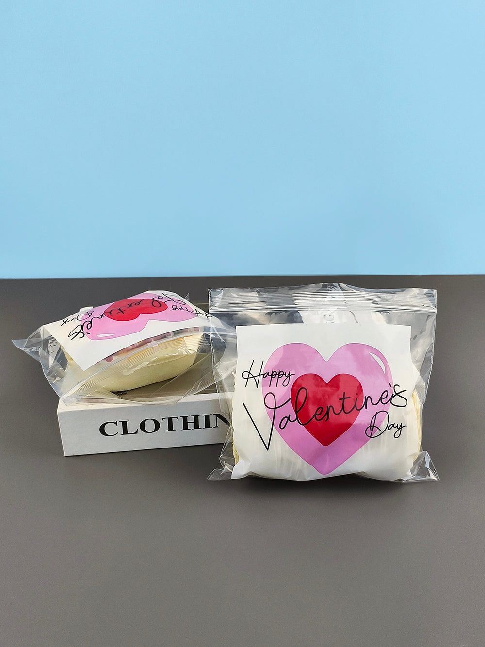 Gravure Printed Heart Pattern LDPE PE ZipLock Bag