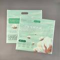 Gravure Printed Light Green LDPE PE Flat Open Top Bag