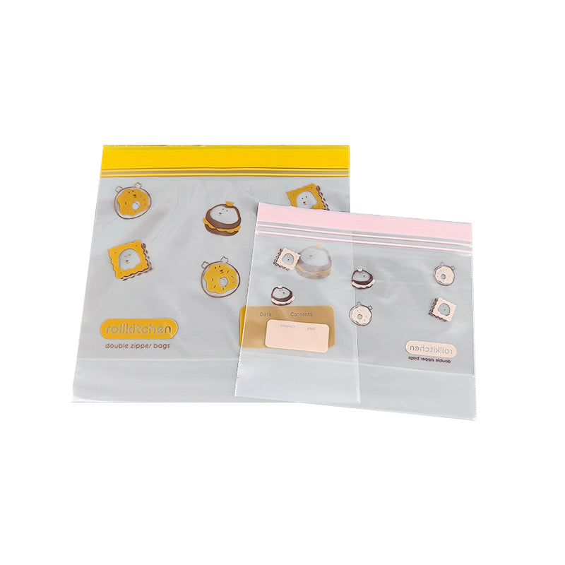 Gravure Printed Transparent Cartoon LDPE PE Food Grade Fresh-Keep ZipLock Bag