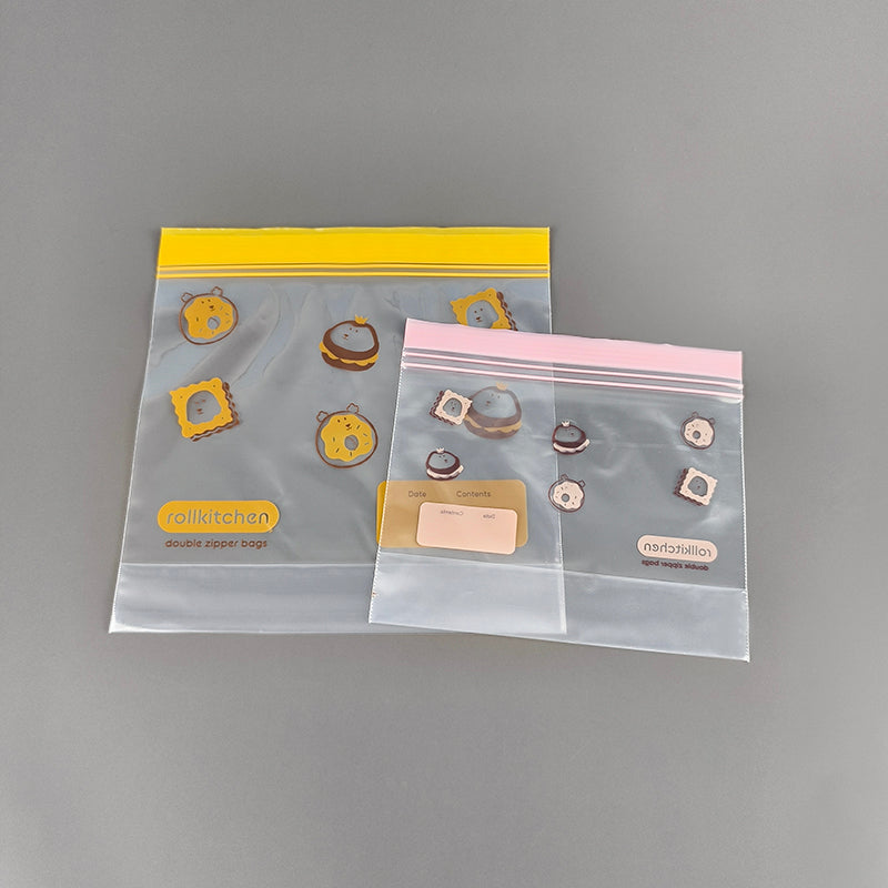 Gravure Printed Transparent Cartoon LDPE PE Food Grade Fresh-Keep ZipLock Bag
