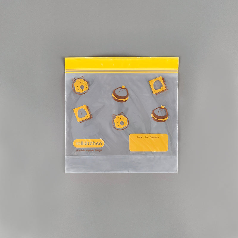 Gravure Printed Transparent Cartoon LDPE PE Food Grade Fresh-Keep ZipLock Bag