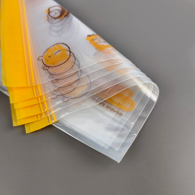 Gravure Printed Transparent Cartoon LDPE PE Food Grade Fresh-Keep ZipLock Bag