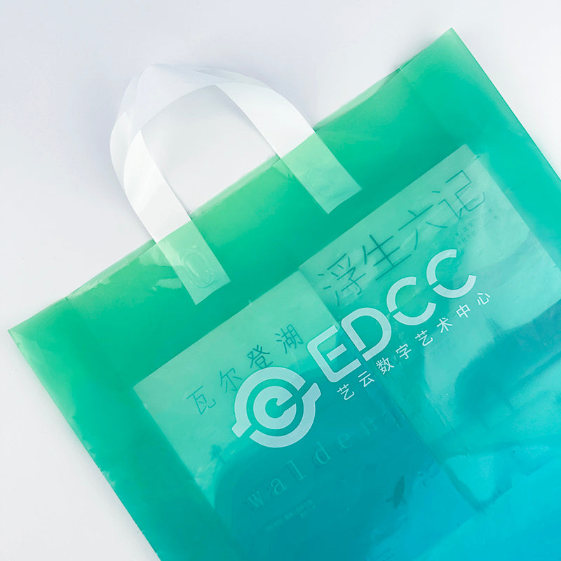 Premium Gradient Green Printed Handle Bag