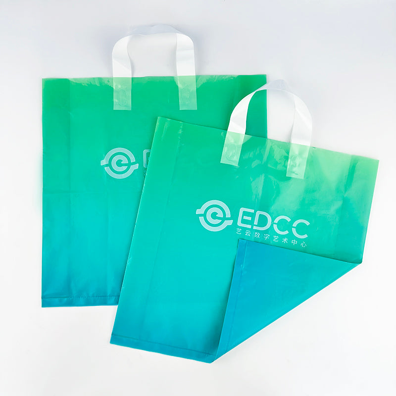 Premium Gradient Green Printed Handle Bag