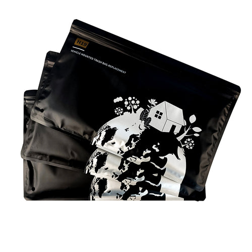 Thickened Black HDPE Flat Open Top Garbage Bag