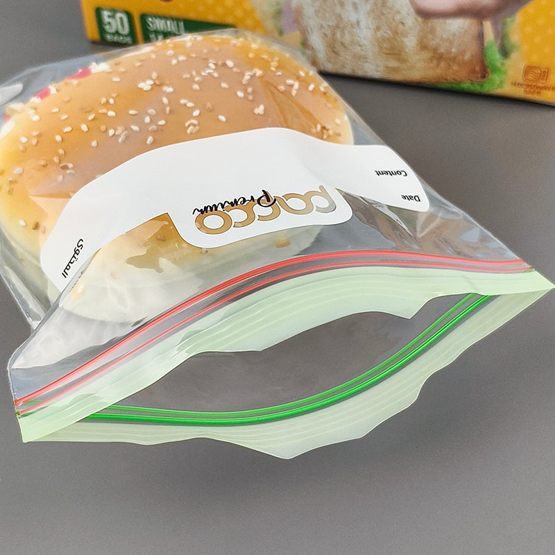 Transparent LDPE PE Double Grip Seal Zip Lock Bag with Color Box Retail